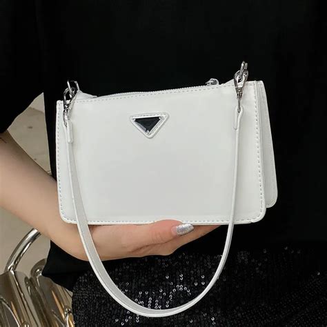 small white shoulder purse